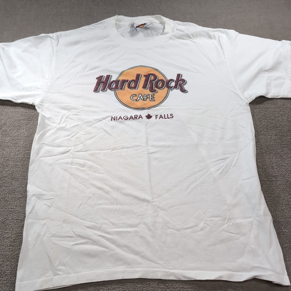 Hard Rock Cafe Niagara Falls Short Sleeve T Shirt Men's Size L White Large